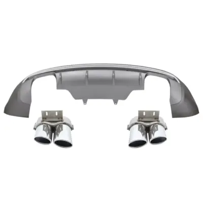 Spoiler Paraurti Posteriore Diffusore Doppia Uscita per Audi Q5 8R Facelift