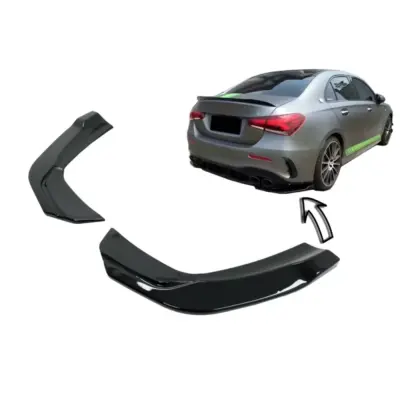 Spoiler Paraurti Posteriore Laterali Nero Lucido per Mercedes Classe A A35 V177