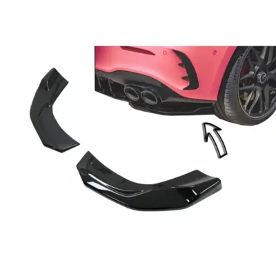 Spoiler Paraurti Posteriore Laterali Nero Lucido per Mercedes Classe A A35 A45