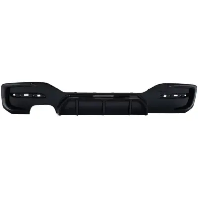 Spoiler Paraurti Posteriore Sinistro Doppio Scarico Nero Lucido per BMW Serie 1