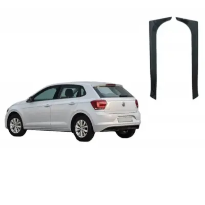 Spoiler Posteriore Destro e Sinistro Nero Lucido ABS per VW Polo Aw 18+ Standard