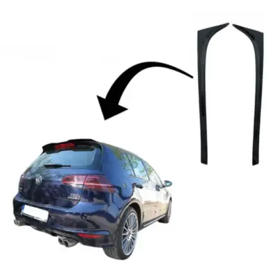 Spoiler Posteriore Dx e Sx Nero Lucido ABS per VW Golf Vii 12-20