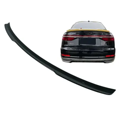 Spoiler Posteriore Lucido Nero per Audi A8 4N Berlina 2018-2022
