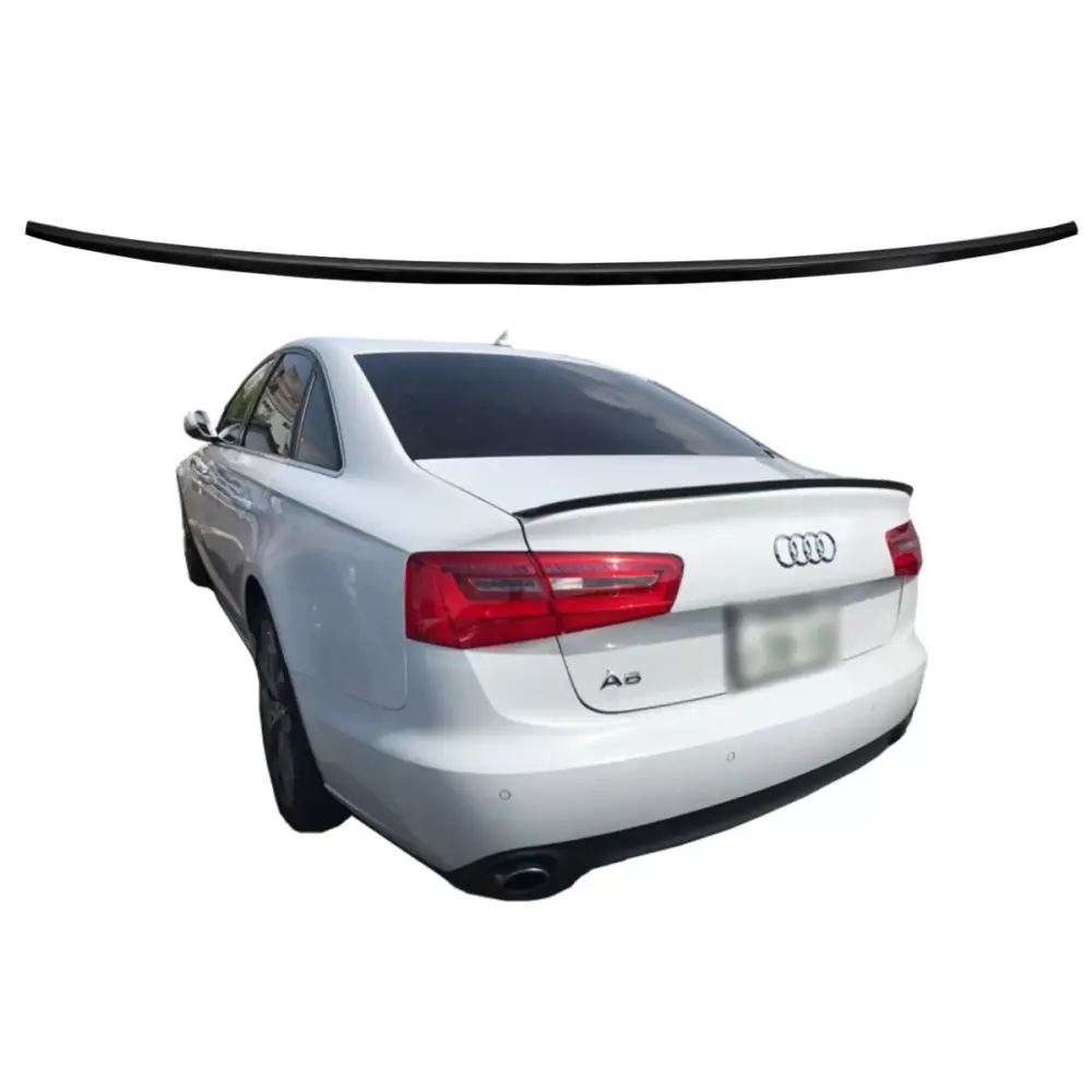Spoiler Posteriore Nero Lucido per Audi A6 C7 4G 4 Porte 2011-2018