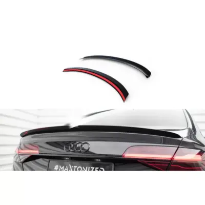 Spoiler Posteriore Nero Lucido per Audi A8 D4 2009-2017