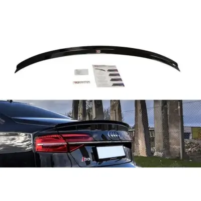 Spoiler Posteriore Nero Lucido per Audi A8 D4 2013-2017 Baule