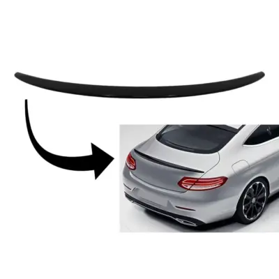 Spoiler Posteriore Nero Lucido per Mercedes Classe C Coupe C205 2014-2019