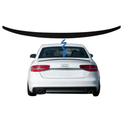 Spoiler Posteriore Opaco per Audi A4 B8 Berlina 2008-2015