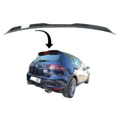 Spoiler Tetto Posteriore Piano Nero per Volkswagen Golf 7 3/5 Porte 2012-2017