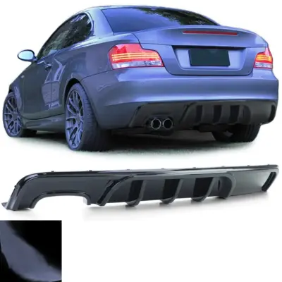 Sport Diffusore Posteriore Nero Lucido per BMW Serie 1 E82 E88 07-13