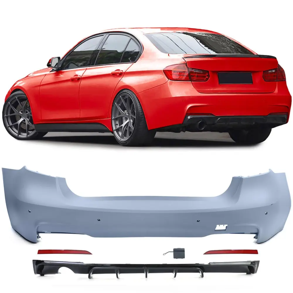 Sport Paraurti Posteriore con Diffusore per BMW Serie 3 F30 11-19