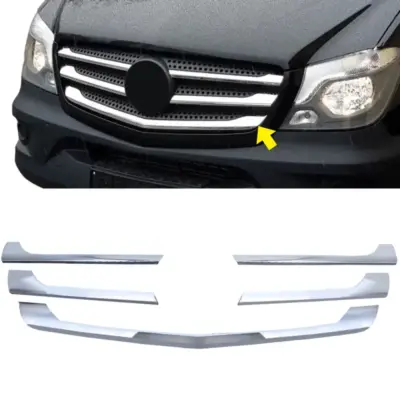 Strisce Cromate Griglia Anteriore per Mercedes Sprinter W906 Facelift 2013-2018