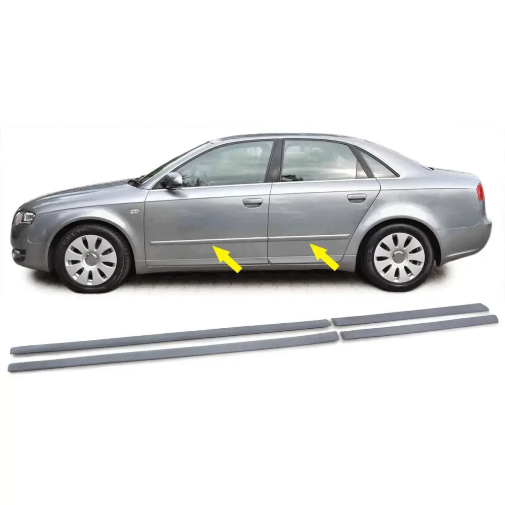 Strisce Paraurti Laterali 4 Pezzi per Audi A4 B6 B7 8E 2000-2008