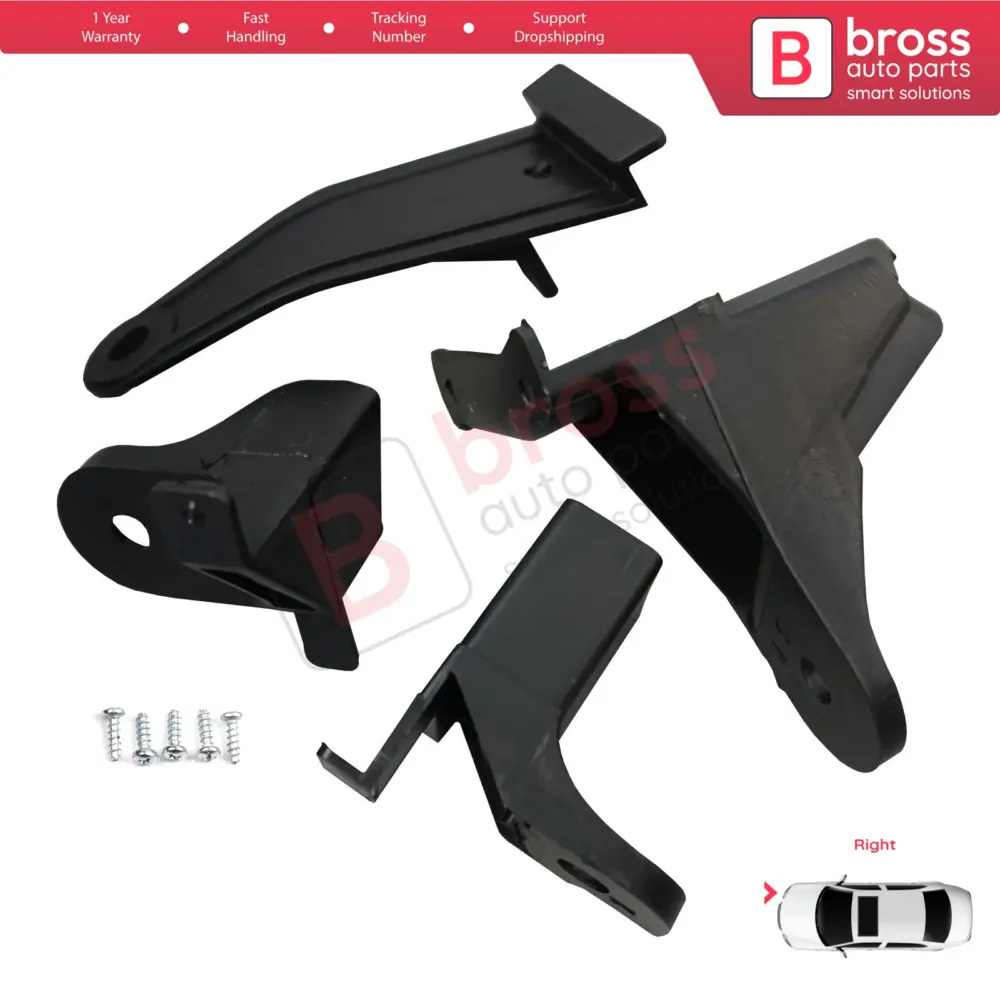 Supporto Fissaggio Faro Destro per Renault Symbol MK3 2013-2017 Pre-facelift