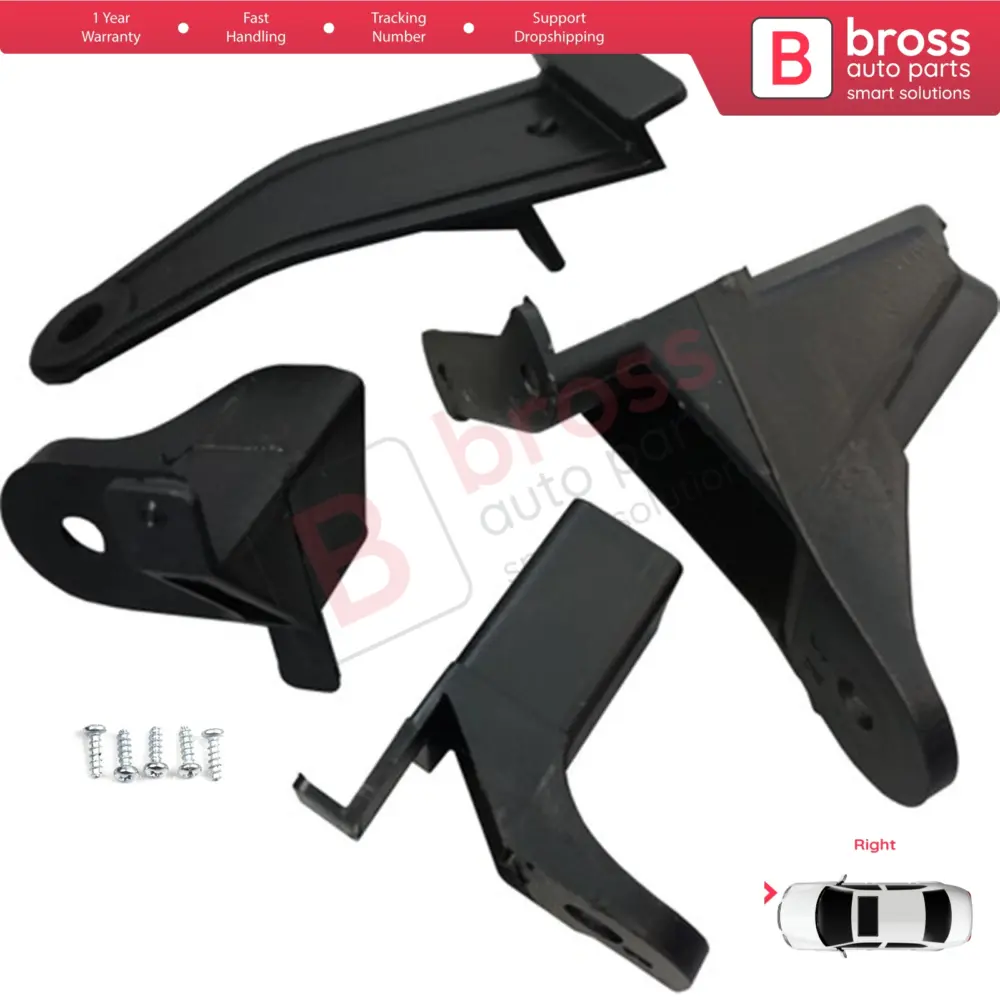 Supporto Fissaggio Faro Destro per Renault Symbol MK3 2013-2017 Pre-facelift
