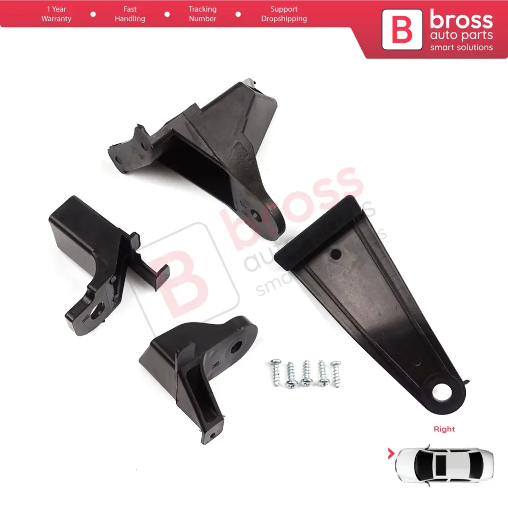 Supporto Fissaggio Faro Destro per Renault Symbol MK3 2013-2017 Pre-facelift