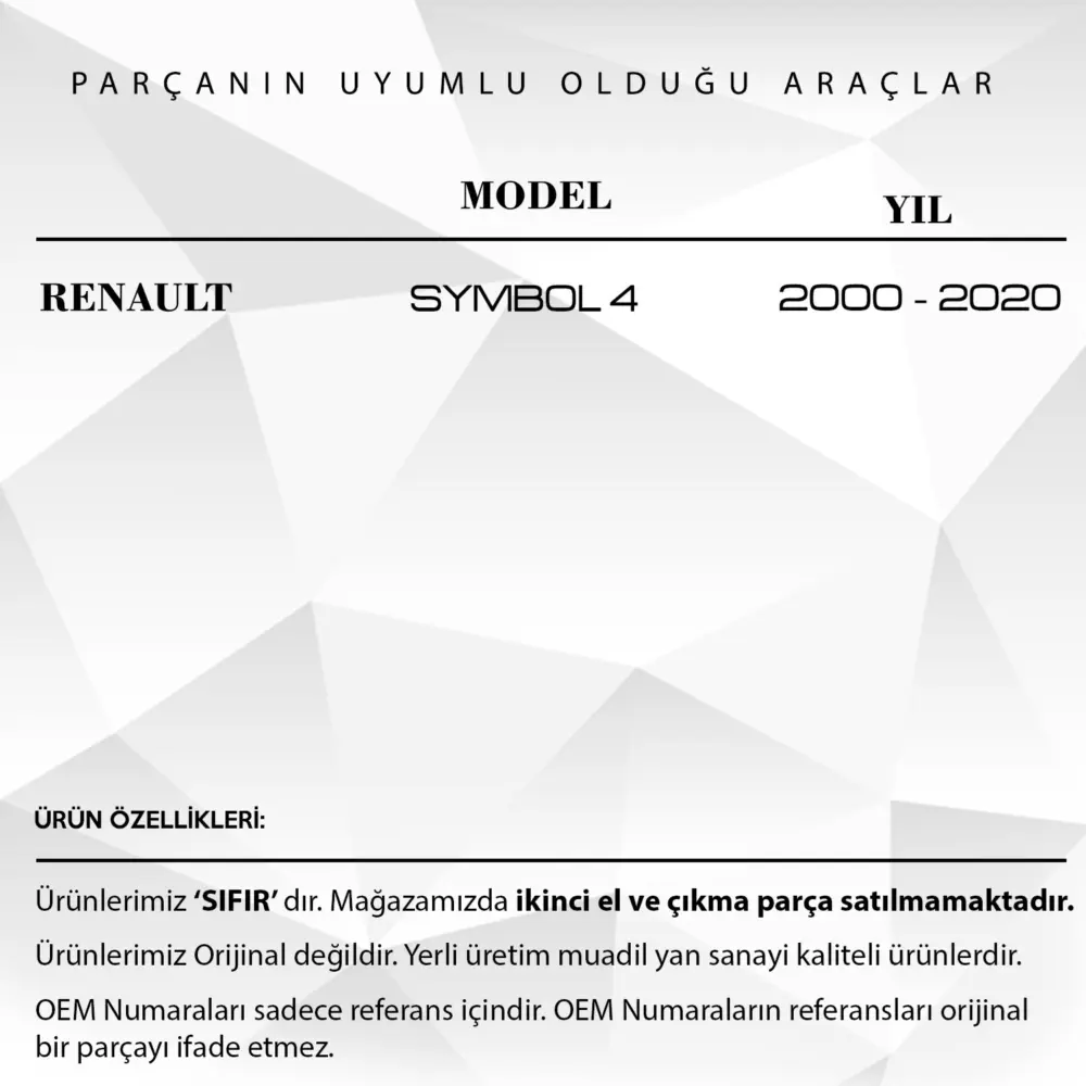 Supporto Paraurti Anteriore Sinistro per Renault Symbol 4