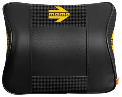 Supporto poggiatesta collo ergonomico imbottito nero carbon effetto fibra