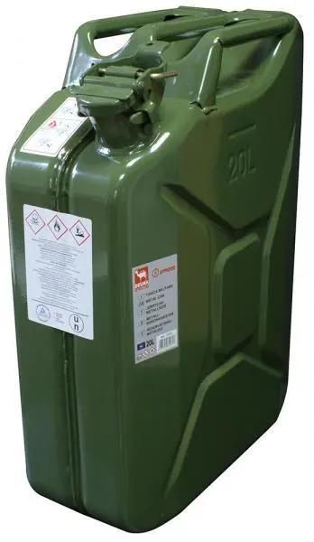 Tanica metallo 20 litri omologata contenitore carburante sicuro resistente