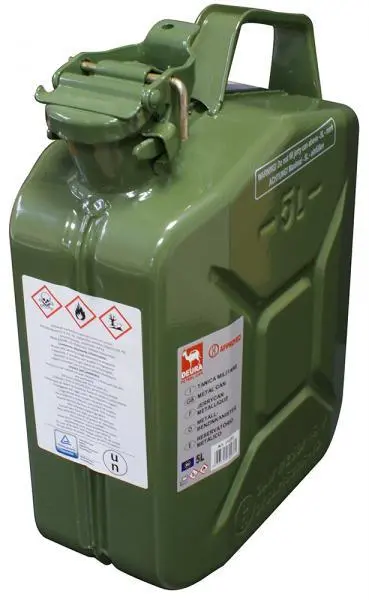 Tanica metallo 5 litri omologata contenitore carburante sicurezza