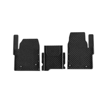 Tappeti Gomma Set 3 Pezzi Neri per Volkswagen T7 Caravelle dal 2024