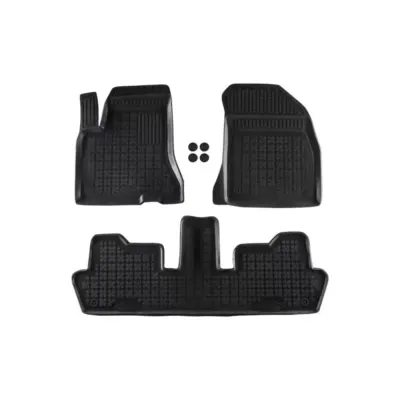 Tappeti Gomma Specifici 3 Pezzi Neri per Citroën C4 Picasso 2006-2013