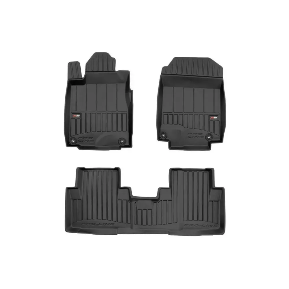 Tappeti Gomma Specifici 3 Pezzi Neri per Honda Cr-v 2012-2018