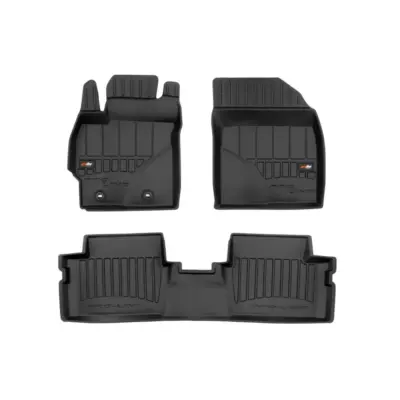 Tappeti Gomma Specifici 3 Pezzi per Toyota Auris E140 E150 2006-2013 Nero