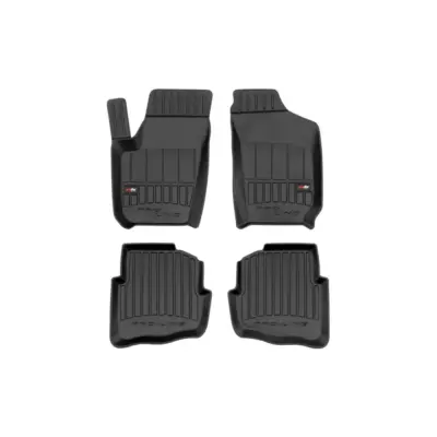 Tappeti Gomma Specifici 3D Proline 4 Pezzi Neri per Skoda Fabia 1999-2008