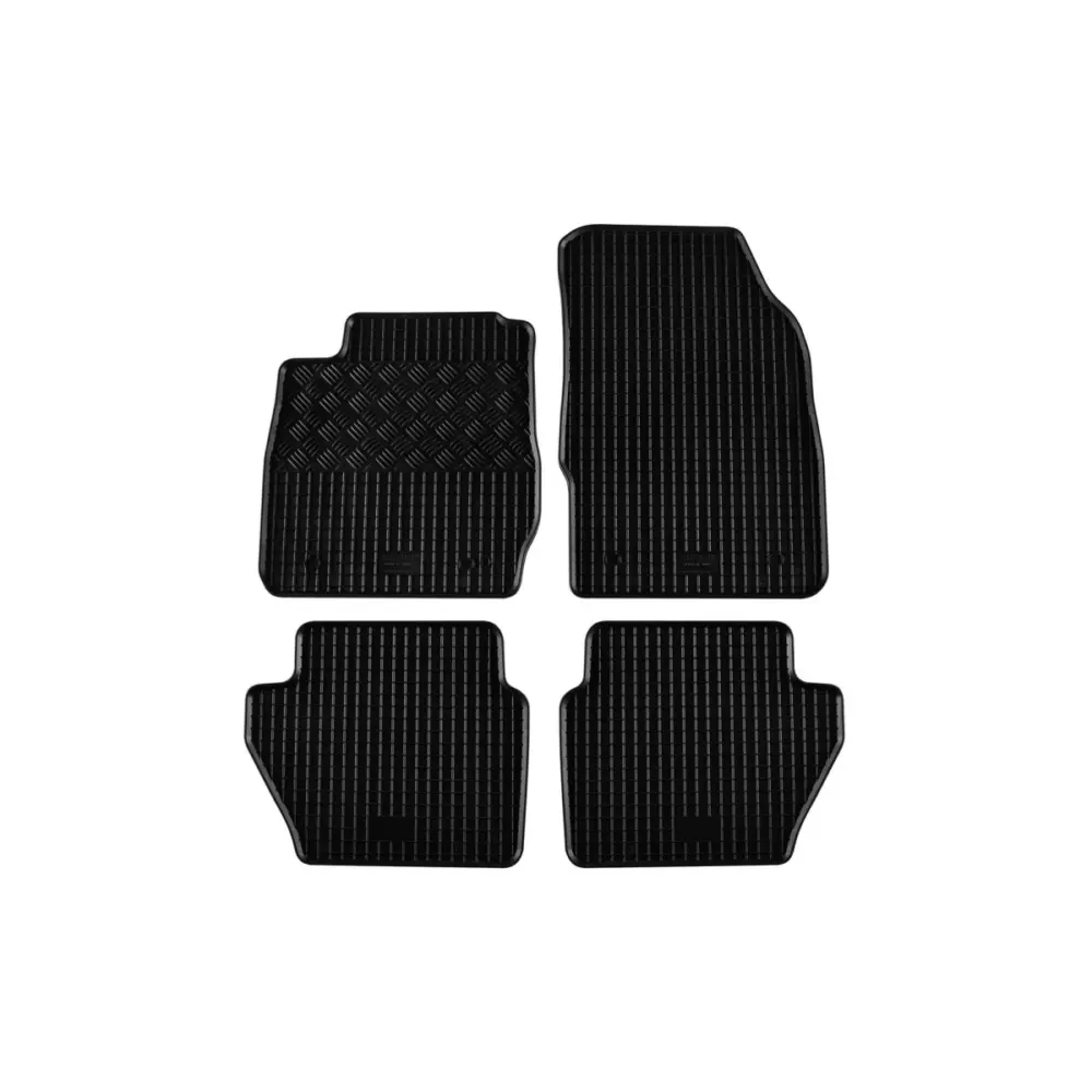 Tappeti Gomma Specifici 4 Pezzi Neri per Ford Fiesta 2008-2013