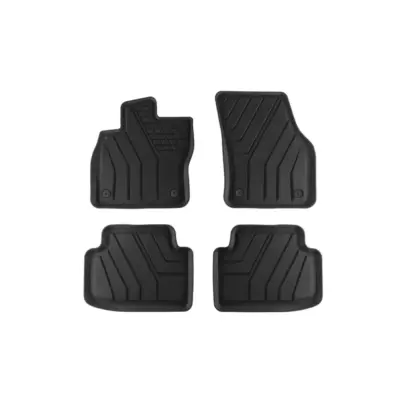 Tappeti Gomma Specifici 4 Pezzi Nero per Volkswagen Tiguan 2016-2023