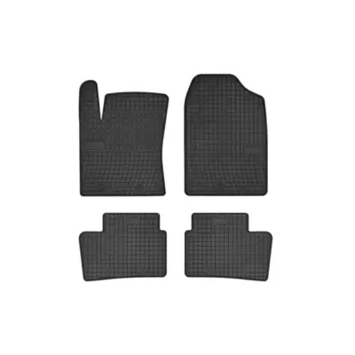 Tappeti Gomma Specifici Set 4 Pezzi Neri per Hyundai I10 2013-2019