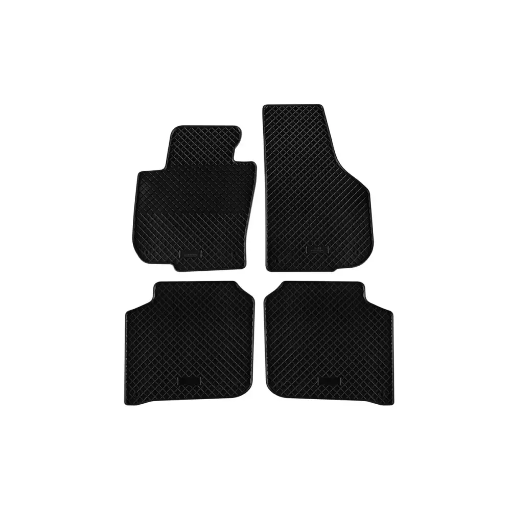 Tappeti Gomma Specifici Set 4 Pezzi Nero per Skoda Superb 2009-2015