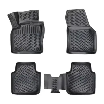 Tappetini 3D in Gomma Tpe 4 Pezzi per Skoda Kodiaq 2016- Nero