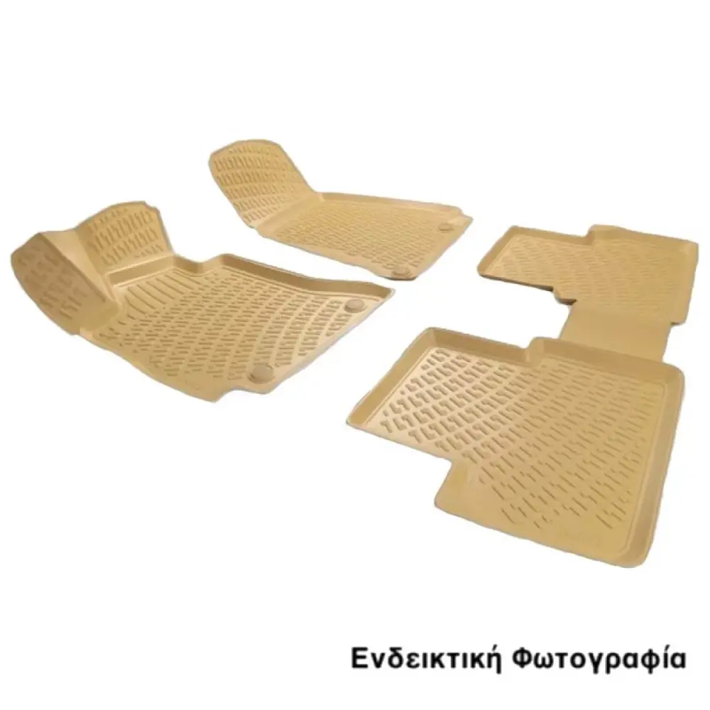 Tappetini 3D in Gomma Tpe Beige 4 Pezzi per Mercedes Classe C W202 W204
