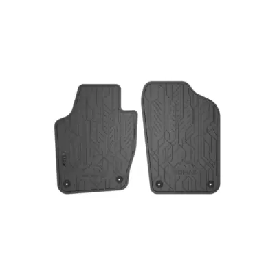 Tappetini Anteriori Gomma 2 Pezzi Nero per Volkswagen Polo 2009-2017