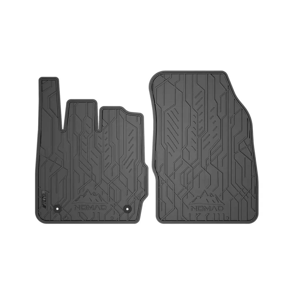 Tappetini Anteriori Gomma 2 Pezzi per Ford Fiesta 2008-2017 Nero