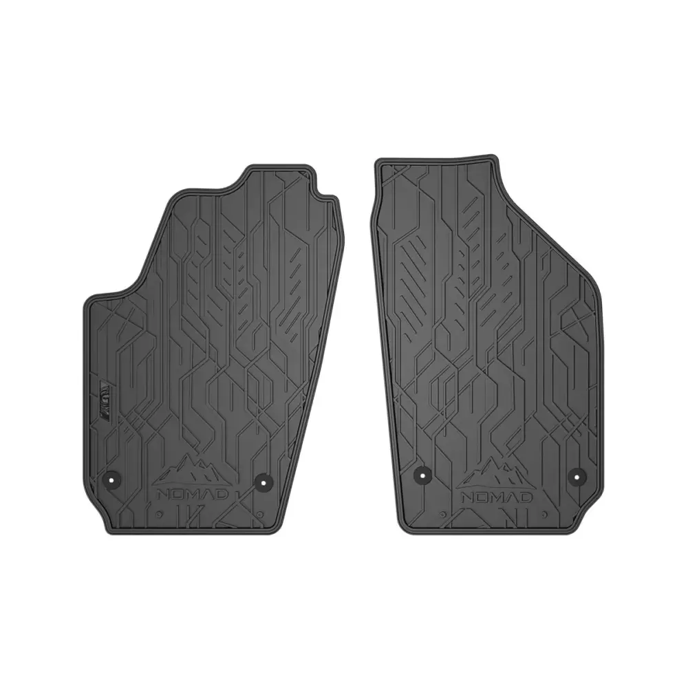 Tappetini Anteriori Gomma Neri 2 Pezzi per Volkswagen Fox 2003-2021