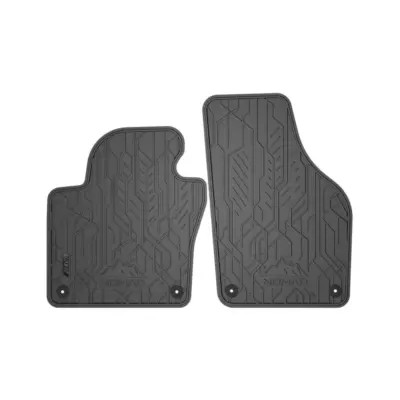 Tappetini Anteriori Gomma Set 2 Pezzi Neri per Volkswagen Tiguan 2001-2016