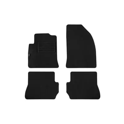 Tappetini Doppio Strato in Tessuto Rex Neri Set 4 Pezzi per Ford Fiesta