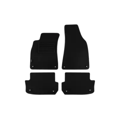 Tappetini Doppio Strato in Tessuto Rex Nero Set 4 Pezzi per Audi A4 Cabrio