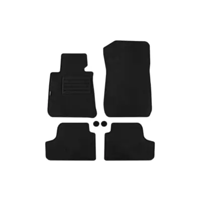 Tappetini Doppio Strato in Tessuto Rex Nero Set 4 Pezzi per BMW Serie 3 E93