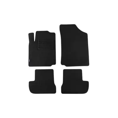 Tappetini Doppio Strato in Tessuto Rex Nero Set 4 Pezzi per Citroën C2