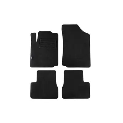 Tappetini Doppio Strato in Tessuto Rex Nero Set 4 Pezzi per Citroën C3