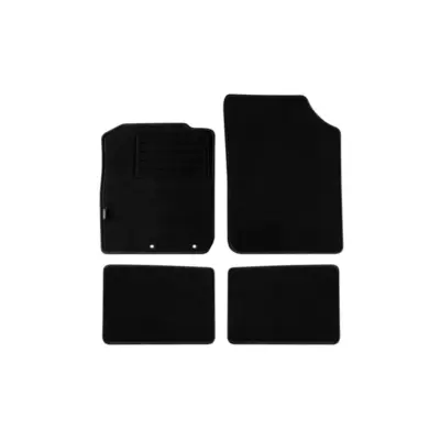 Tappetini Doppio Strato in Tessuto Rex Nero Set 4 Pezzi per Dacia Spring