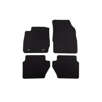 Tappetini Doppio Strato in Tessuto Rex Nero Set 4 Pezzi per Ford Fiesta