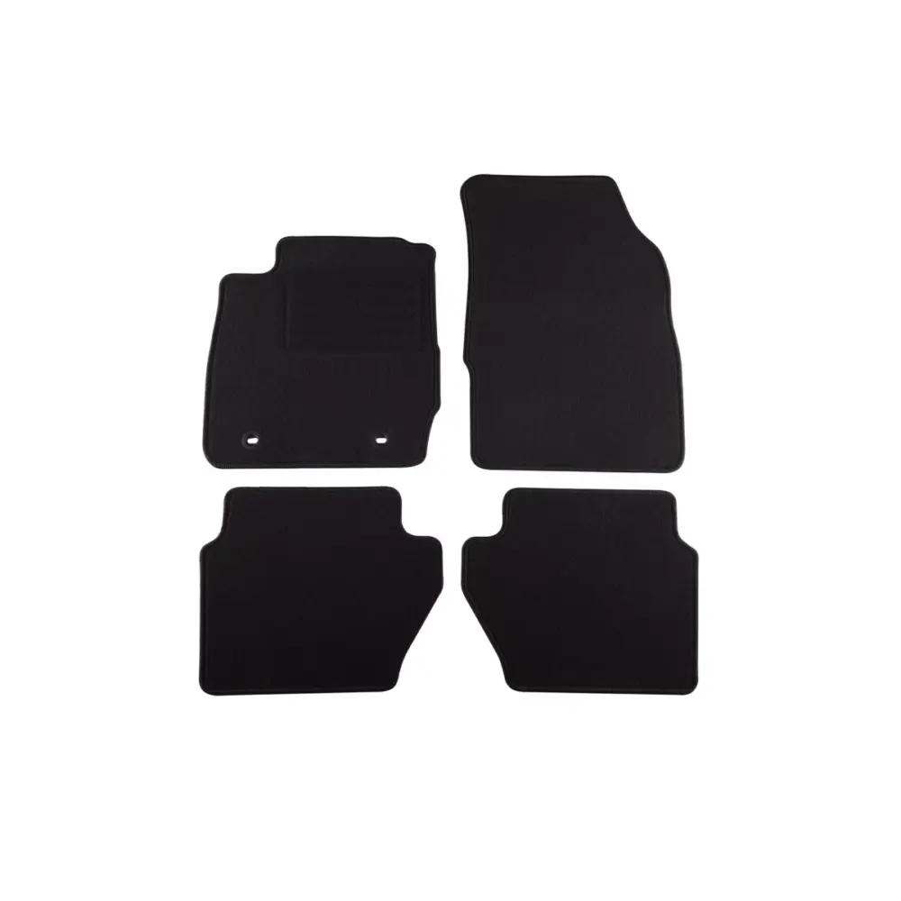 Tappetini Doppio Strato in Tessuto Rex Nero Set 4 Pezzi per Ford Fiesta
