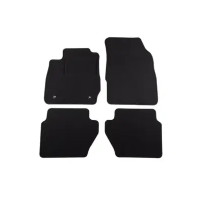 Tappetini Doppio Strato in Tessuto Rex Nero Set 4 Pezzi per Ford Fiesta
