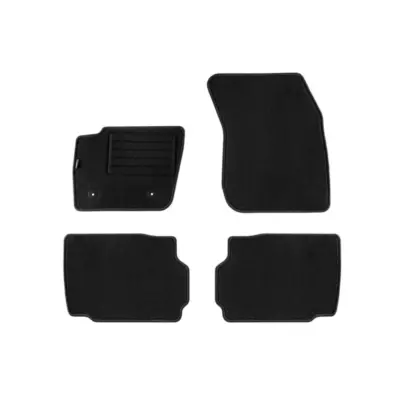 Tappetini Doppio Strato in Tessuto Rex Nero Set 4 Pezzi per Ford Mondeo