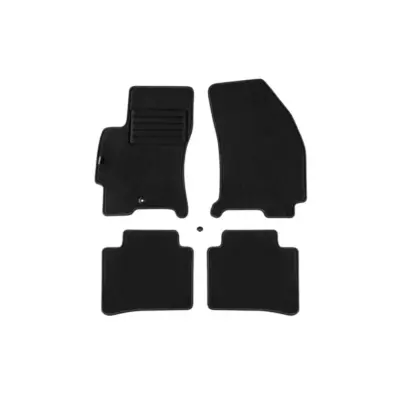 Tappetini Doppio Strato in Tessuto Rex Nero Set 4 Pezzi per Ford Mondeo